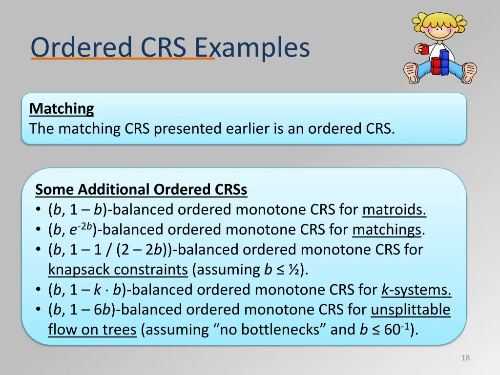 ordered crs examples