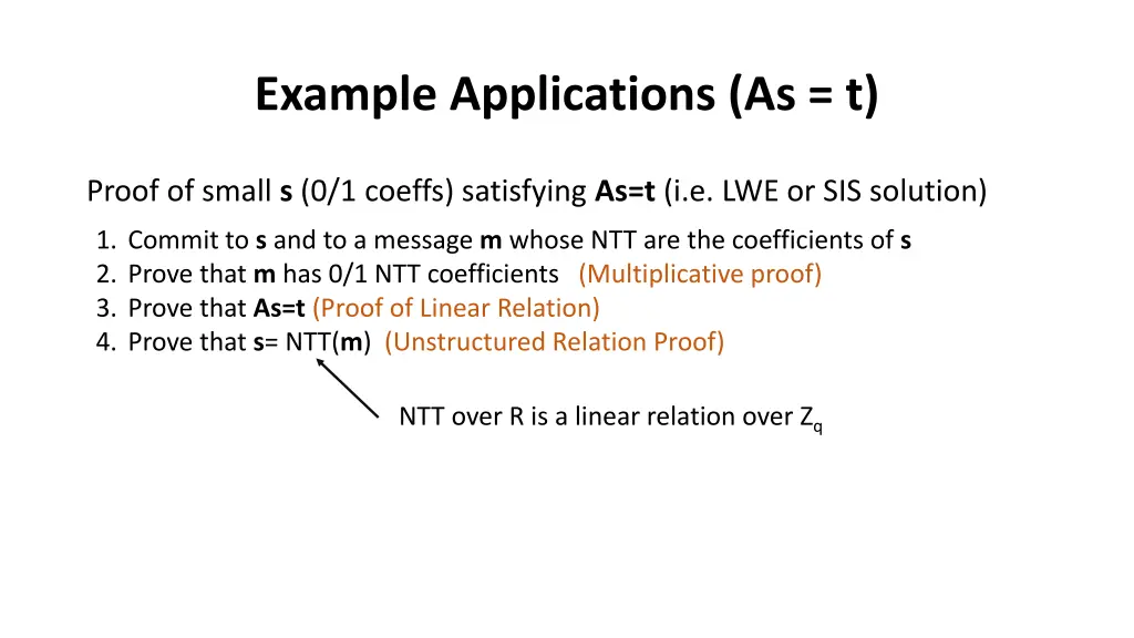 example applications as t