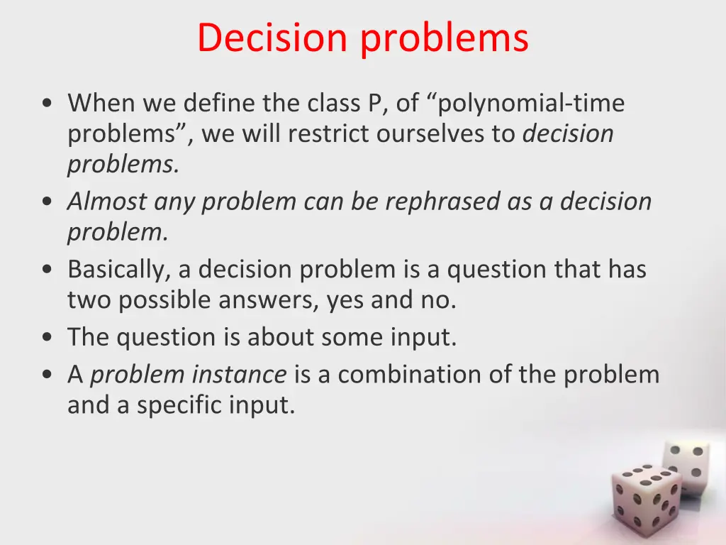 decision problems