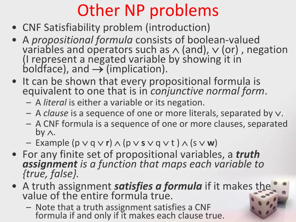 other np problems cnf satisfiability problem