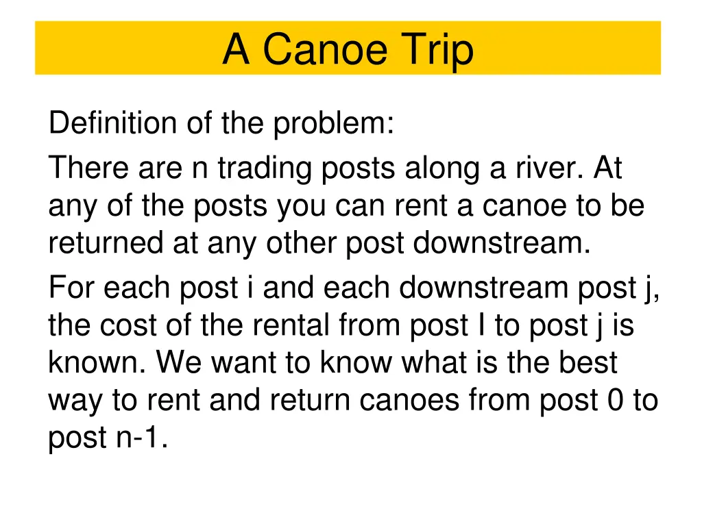 a canoe trip