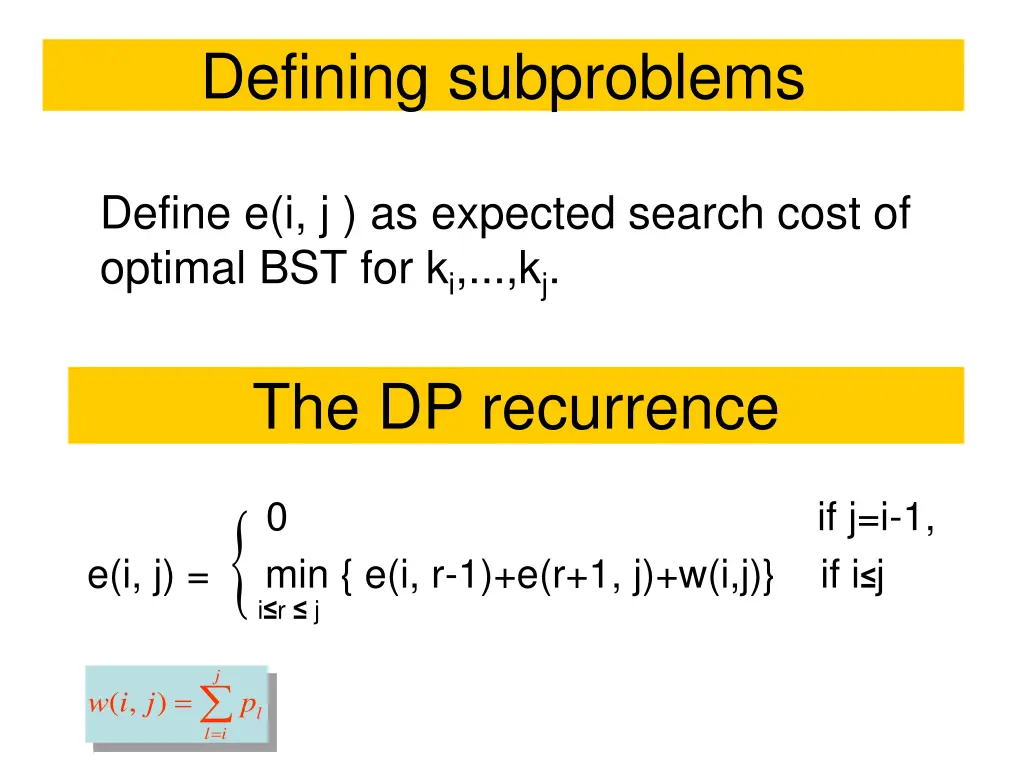 defining subproblems 2