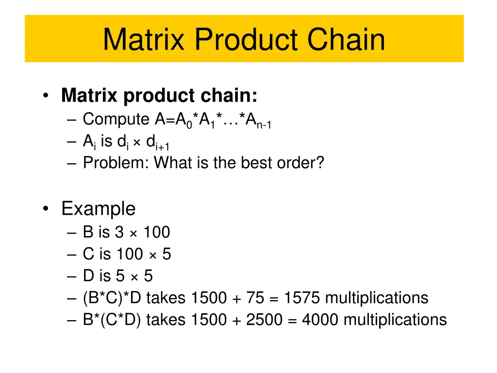 matrix product chain 1