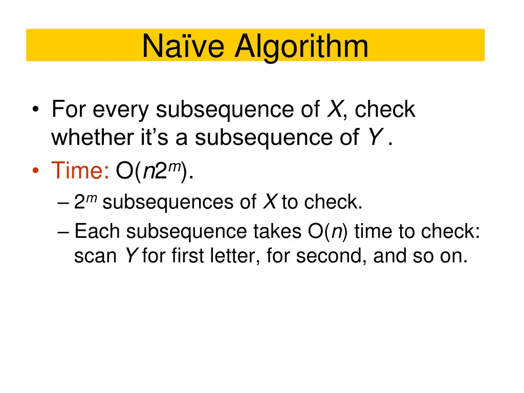 na ve algorithm