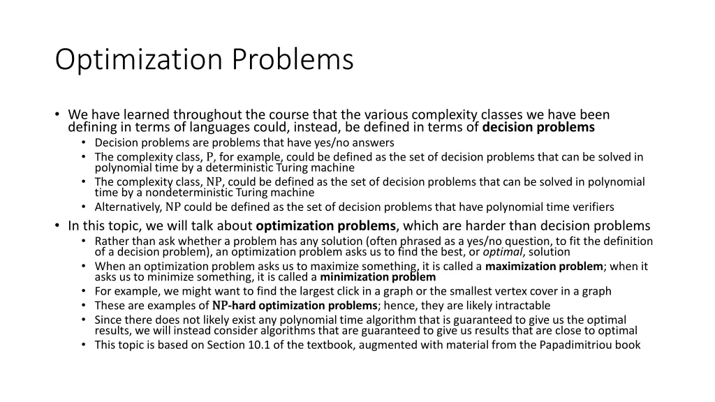 optimization problems