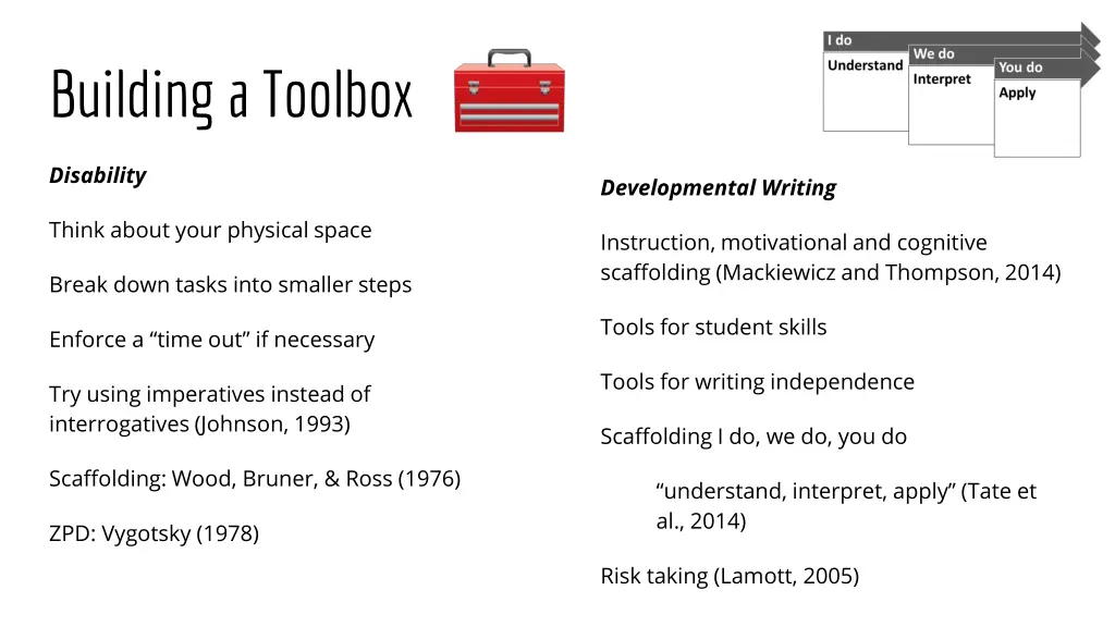 building a toolbox