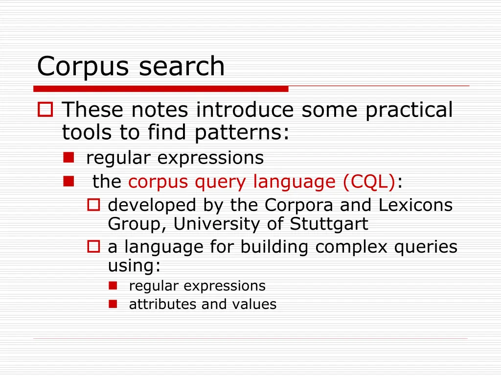 corpus search