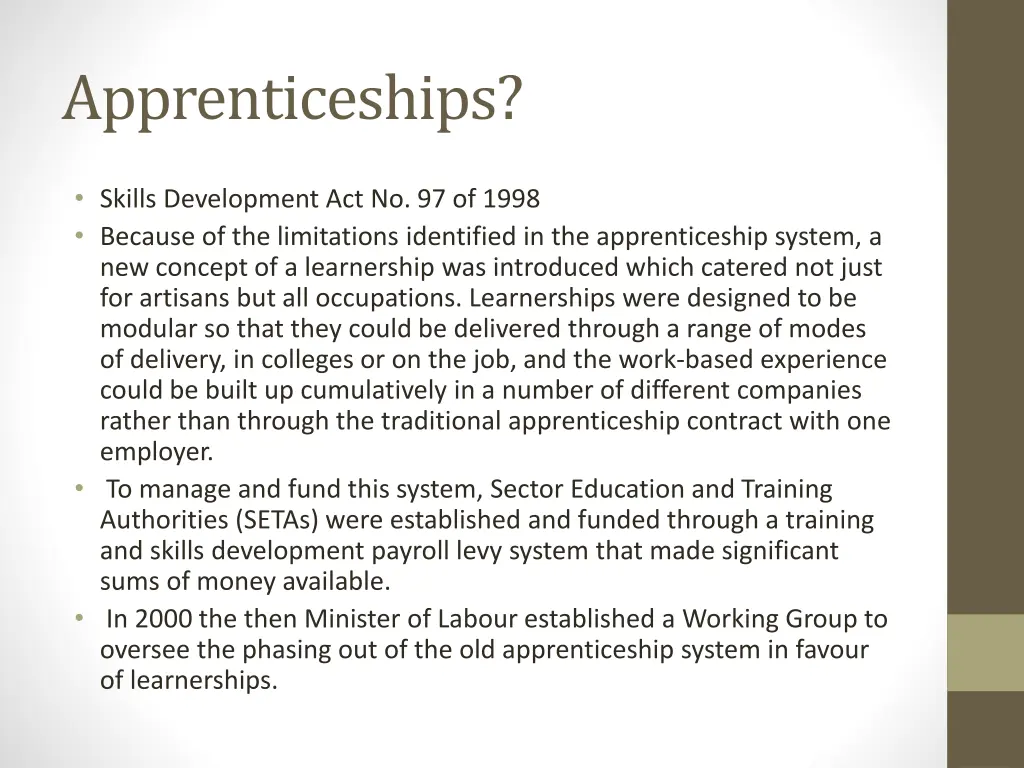 apprenticeships