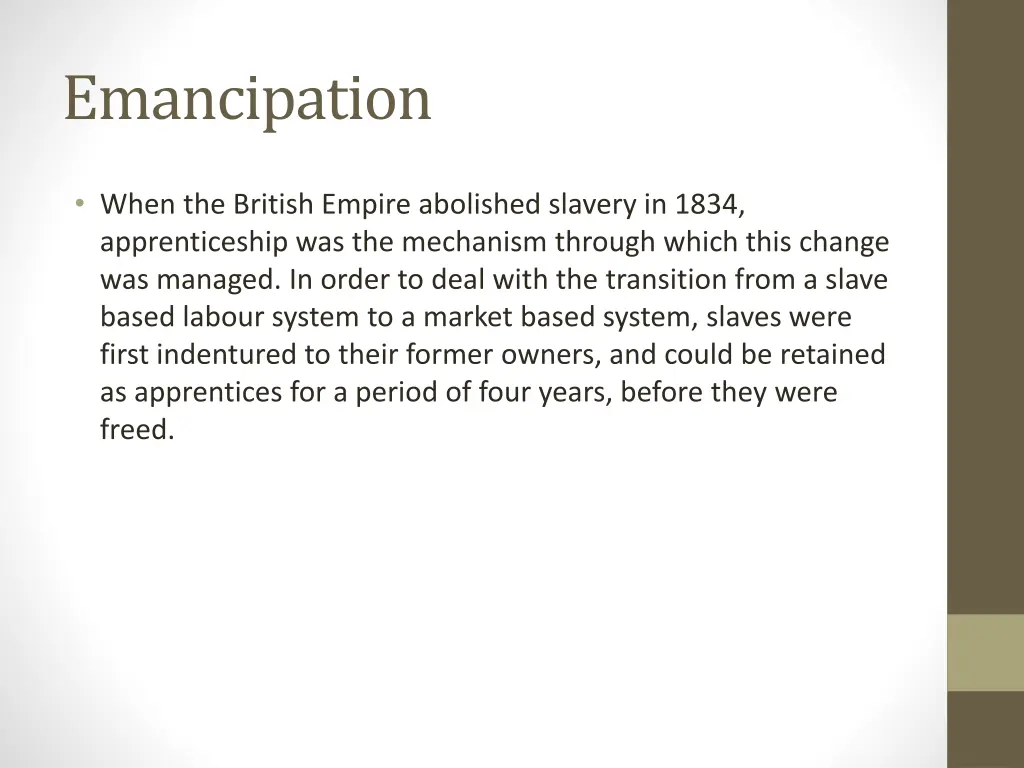 emancipation