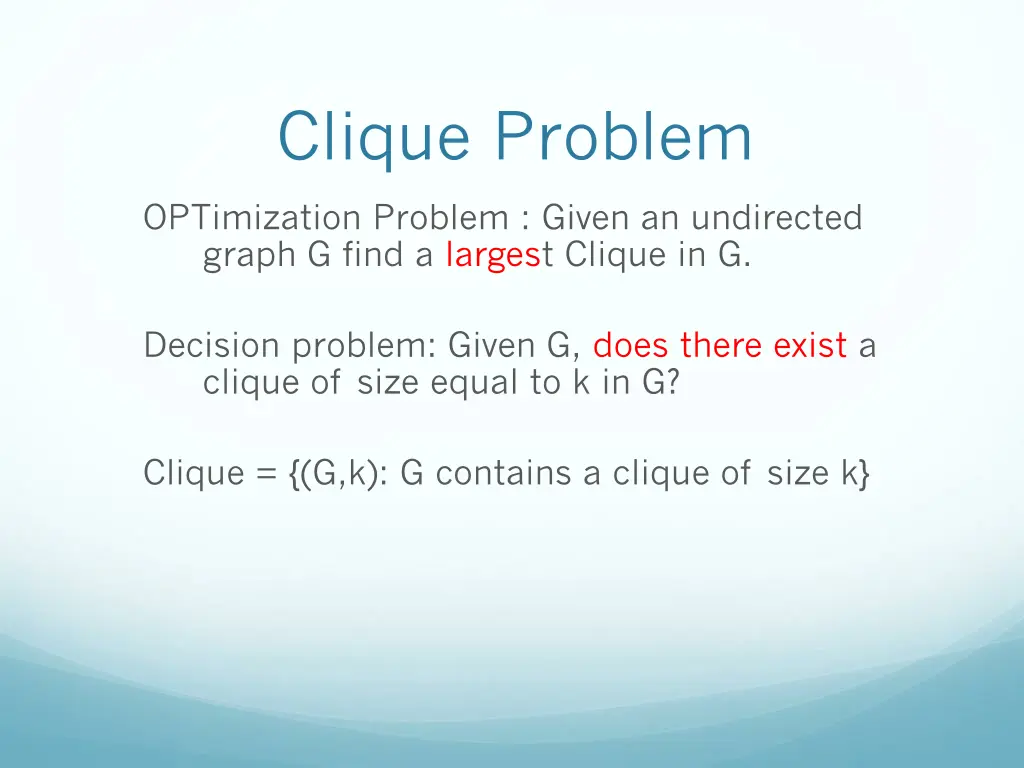 clique problem