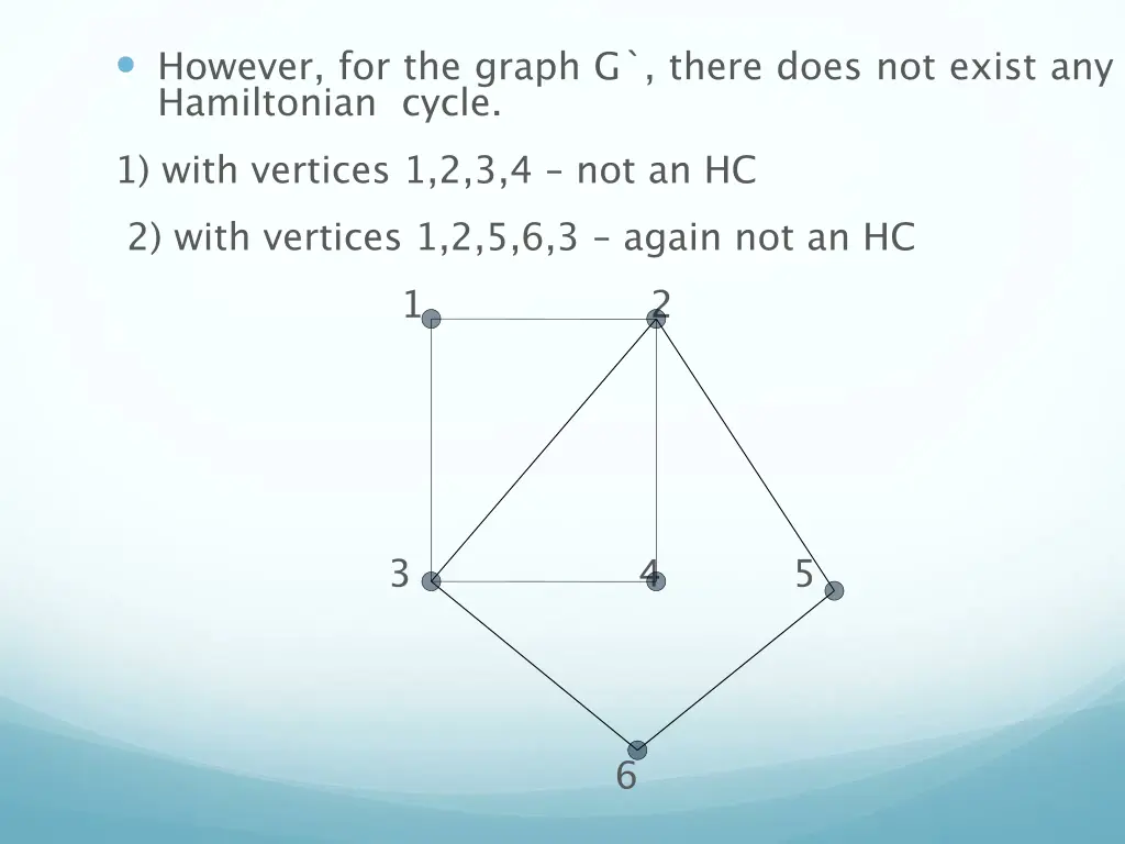 however for the graph g there does not exist