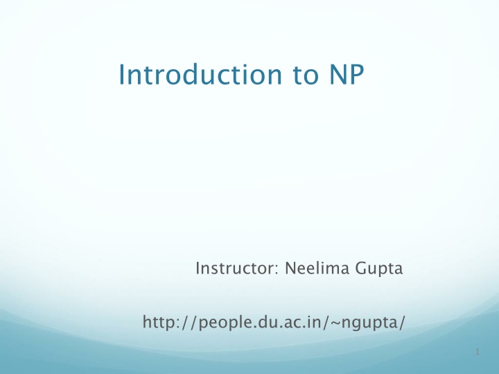 introduction to np