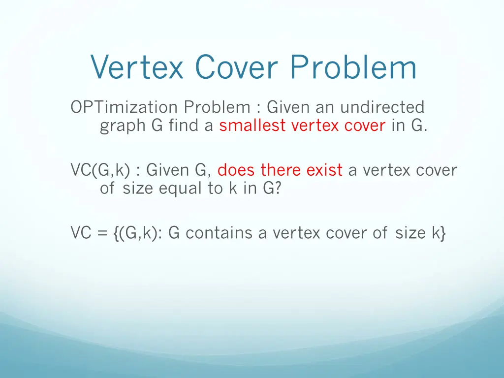 vertex cover problem