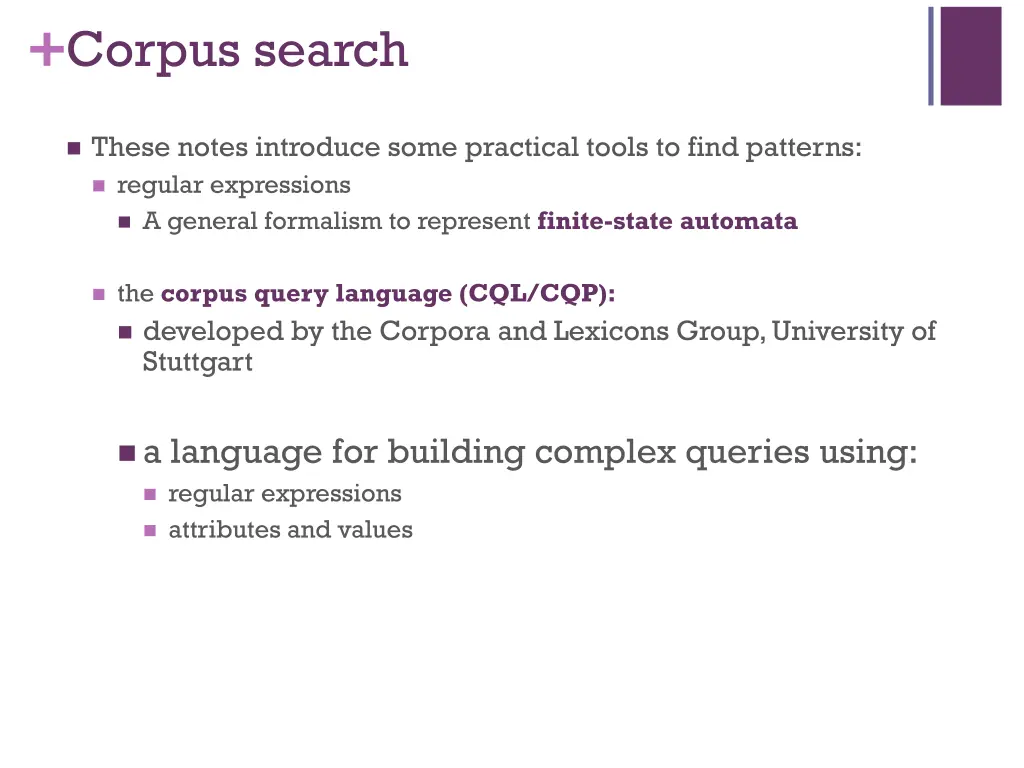 corpus search