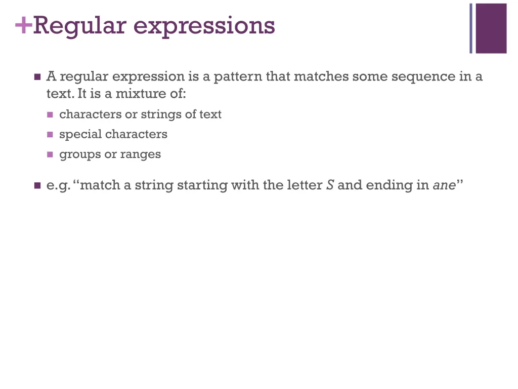 regular expressions