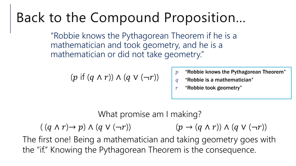 back to the compound proposition robbie knows