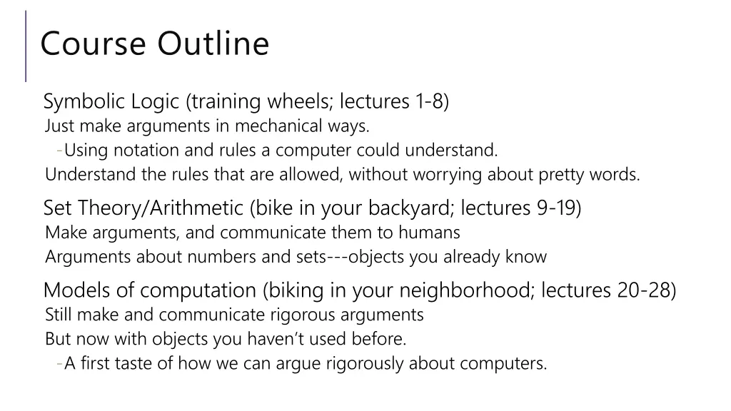 course outline