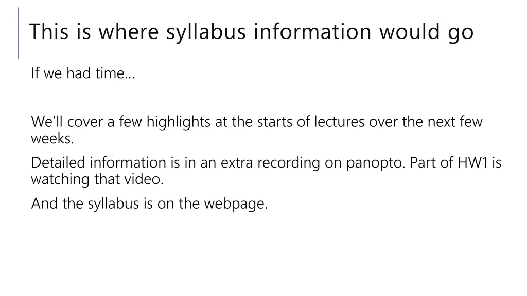 this is where syllabus information would go