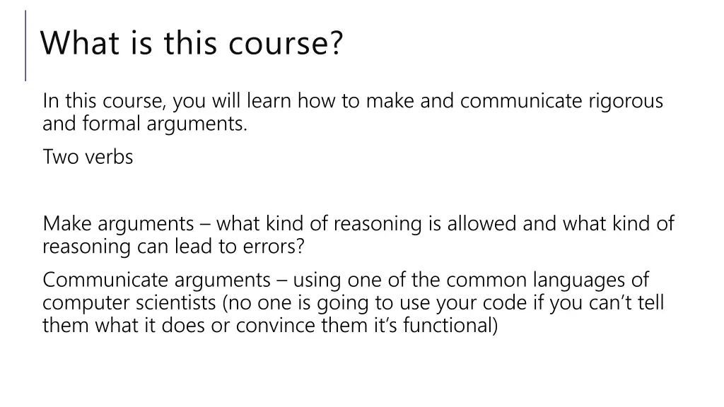 what is this course 2