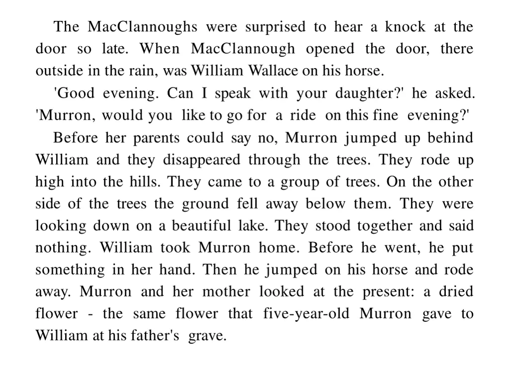 the macclannoughs were surprised to hear a knock