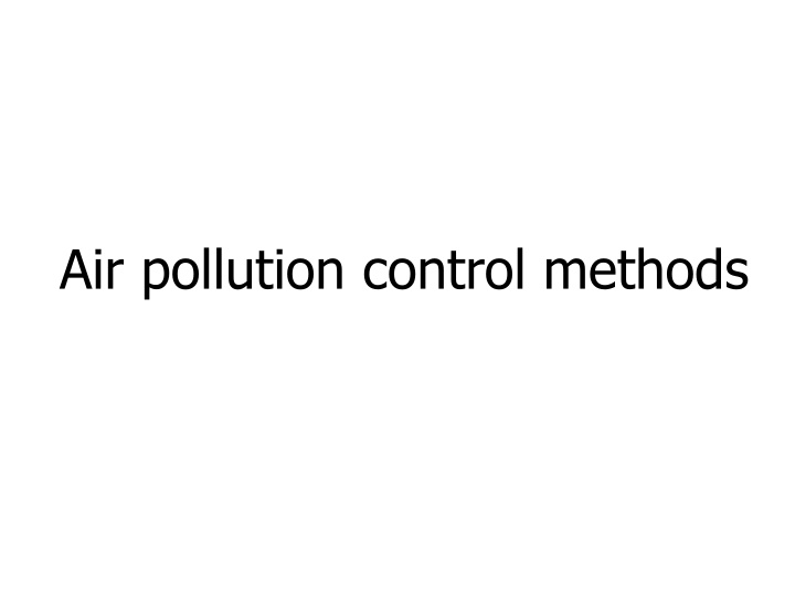 air pollution control methods