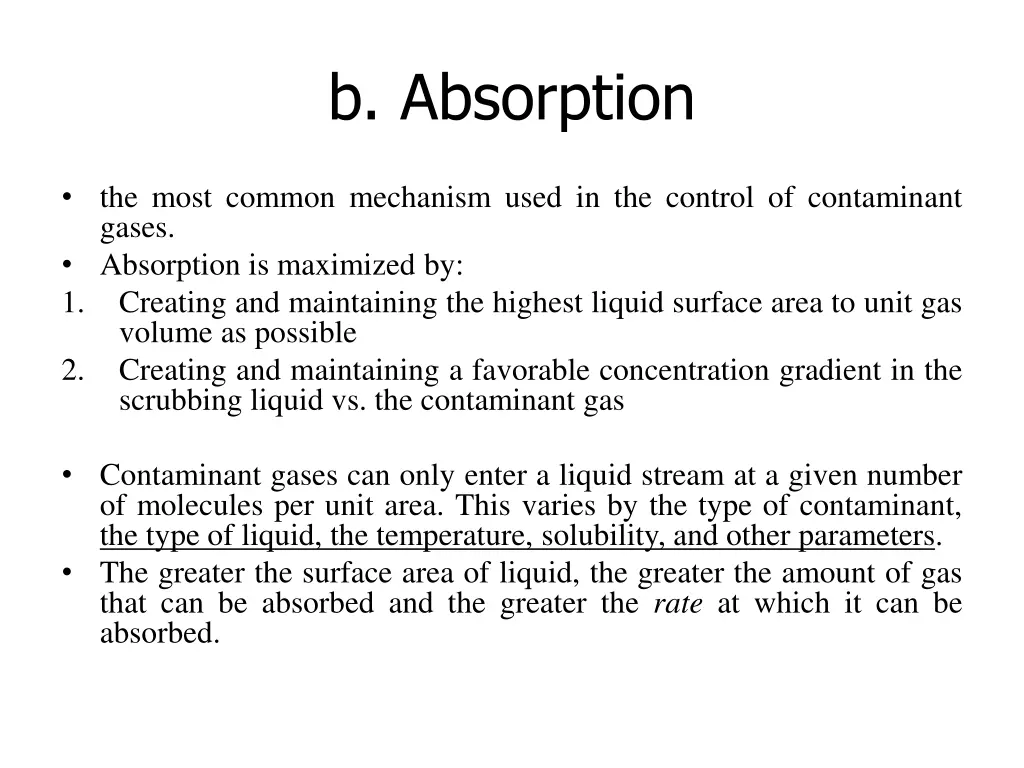 b absorption