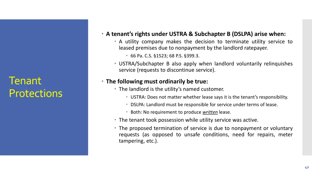 a tenant s rights under ustra subchapter b dslpa