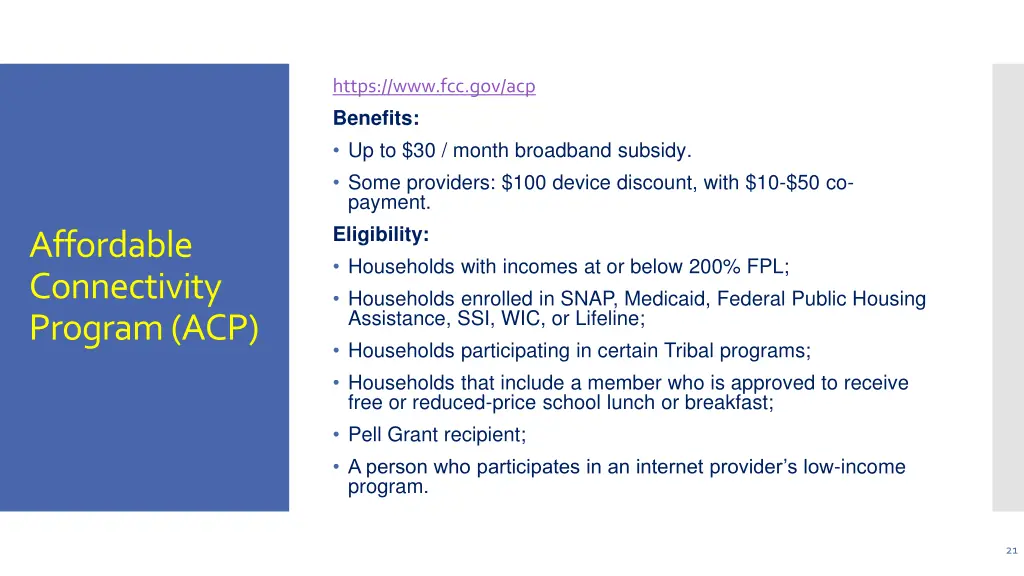 https www fcc gov acp benefits up to 30 month