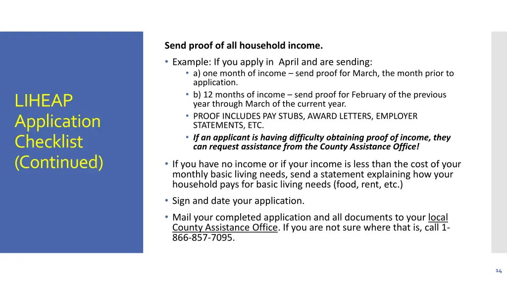 send proof of all household income example