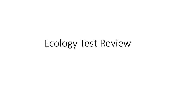 ecology test review