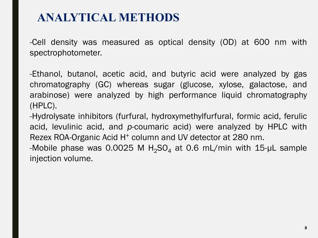 analytical methods