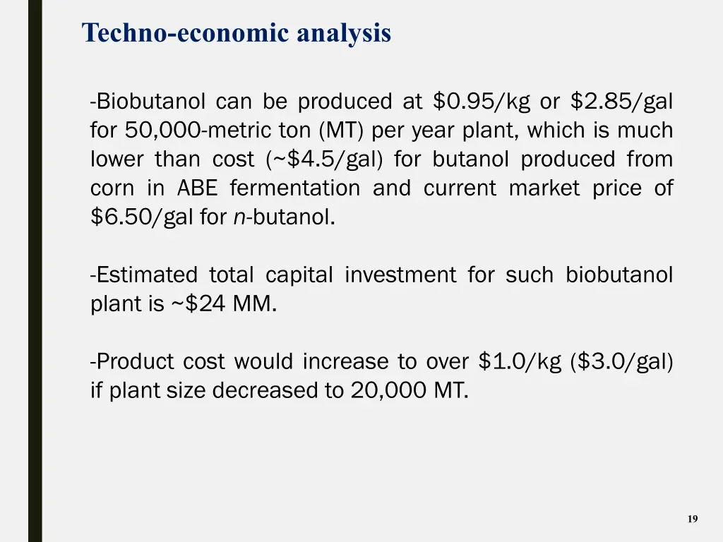 techno economic analysis 1