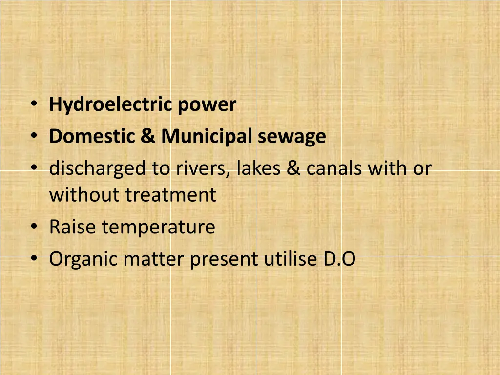 hydroelectric power domestic municipal sewage