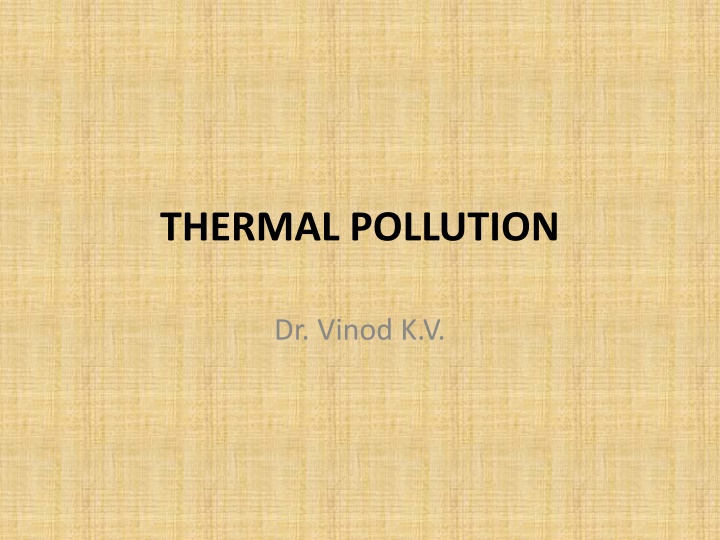 thermal pollution