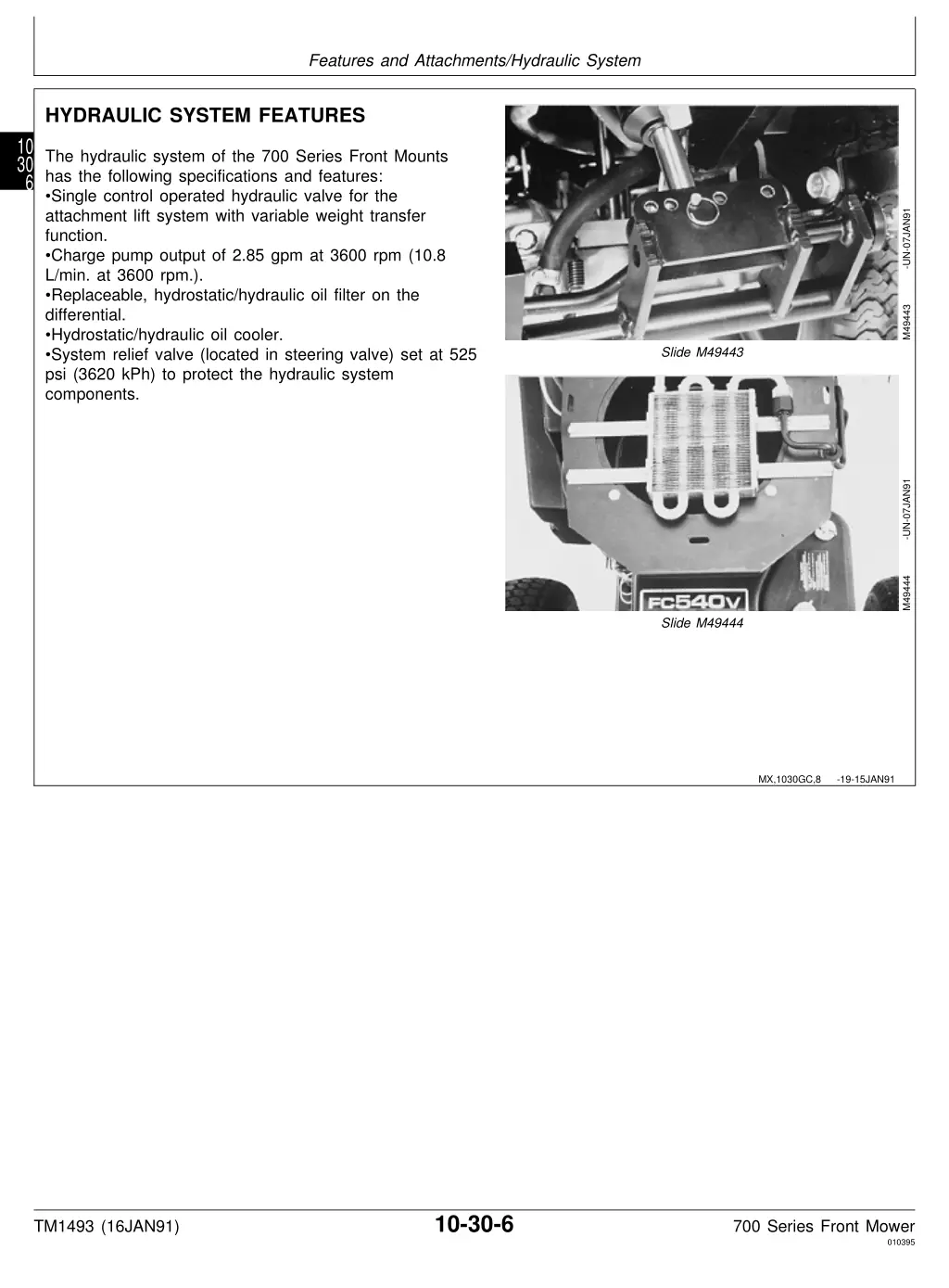 features and attachments hydraulic system