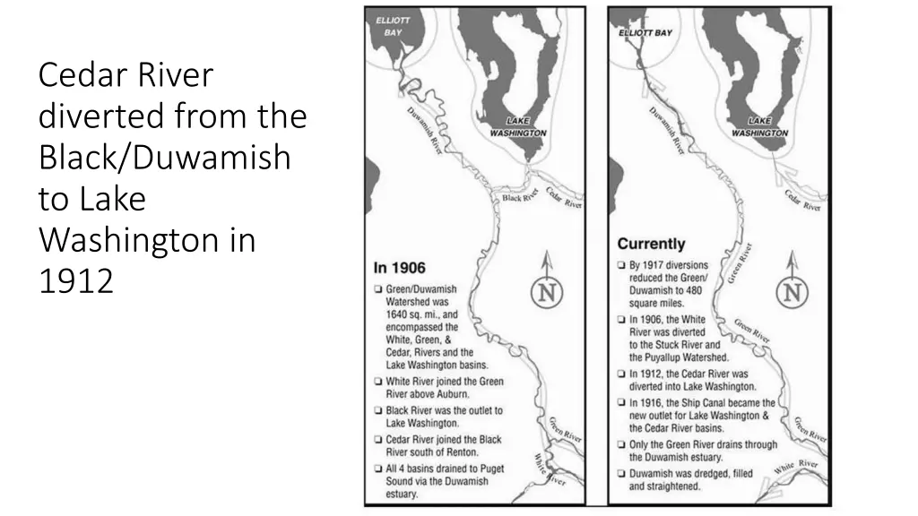 cedar river diverted from the black duwamish