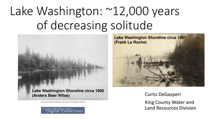 lake washington 12 000 years of decreasing