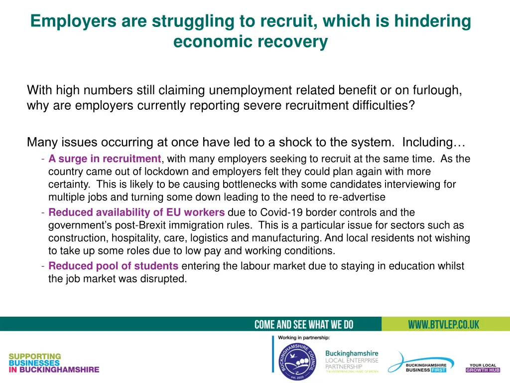 employers are struggling to recruit which