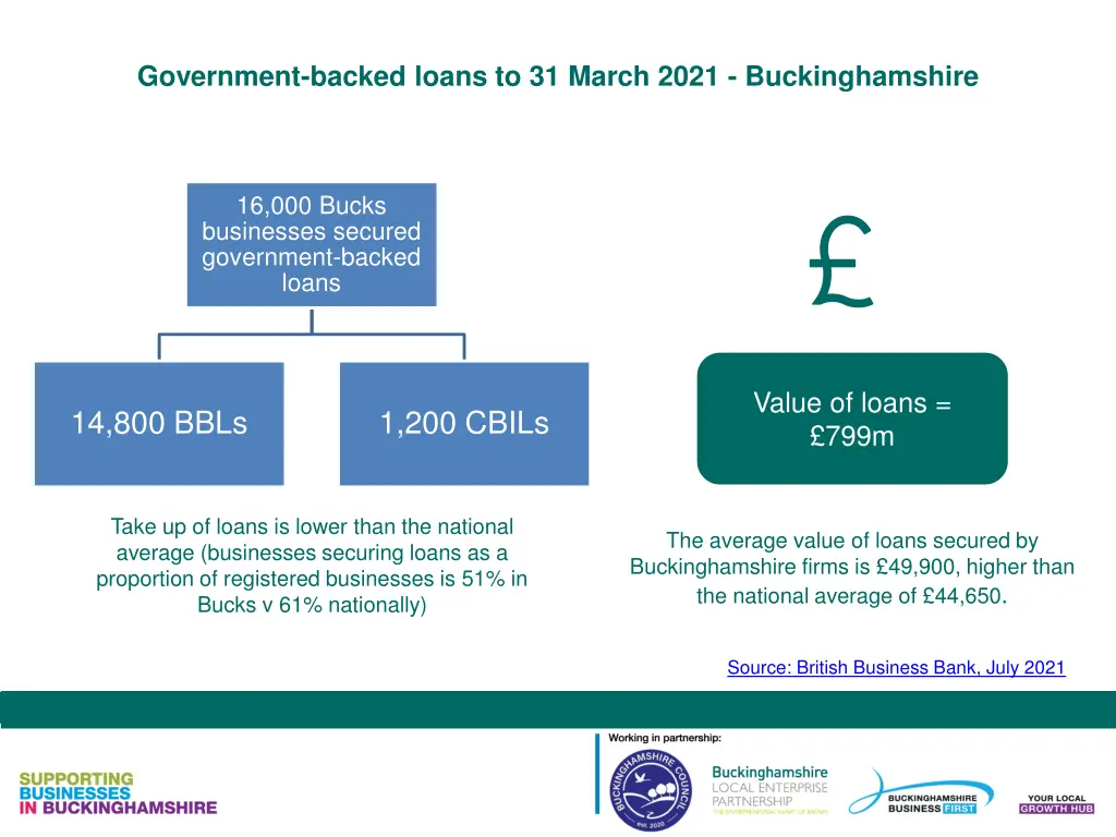 government backed loans to 31 march 2021