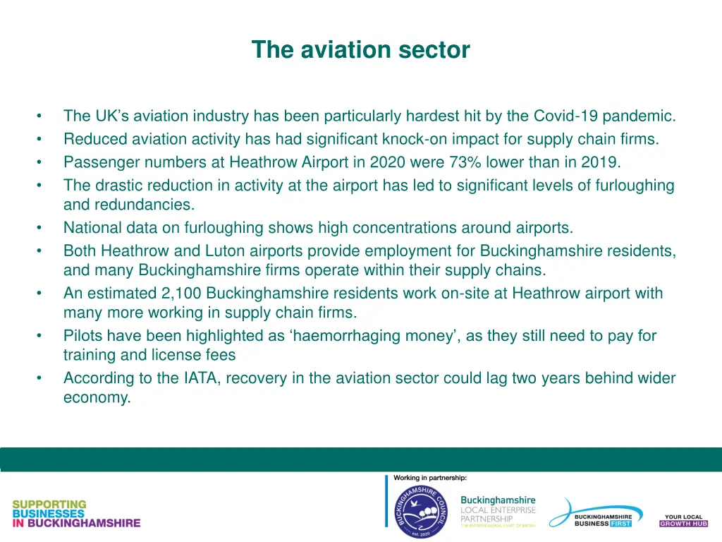 the aviation sector