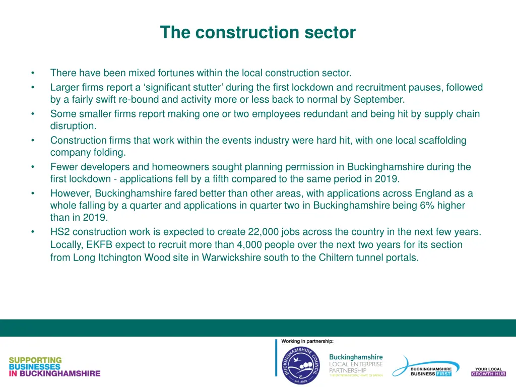 the construction sector