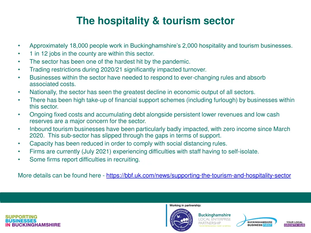 the hospitality tourism sector