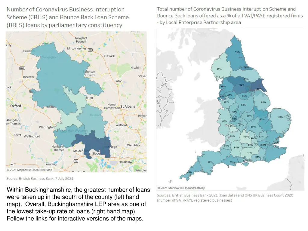 within buckinghamshire the greatest number