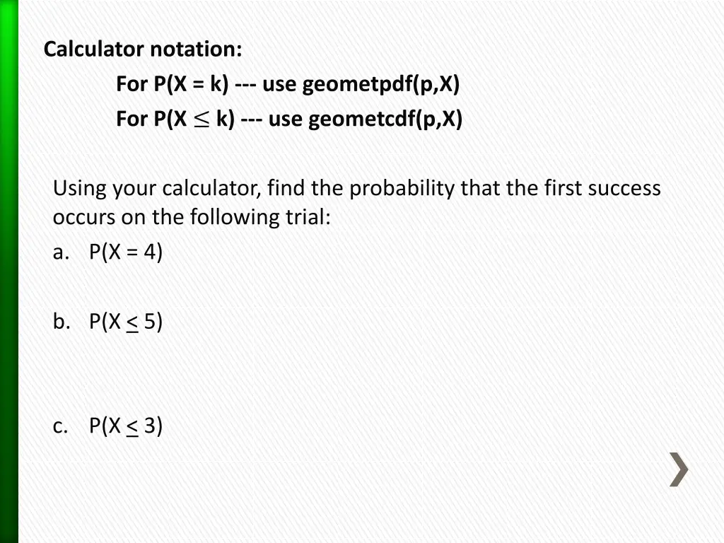 calculator notation for p x k use geometpdf