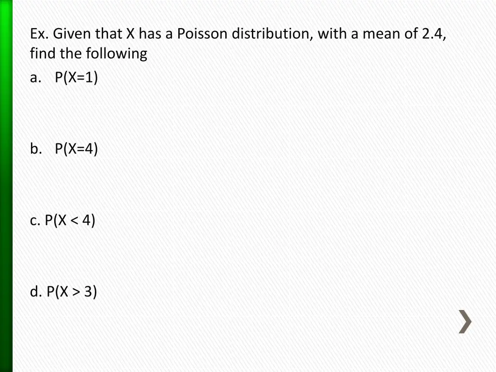 ex given that x has a poisson distribution with