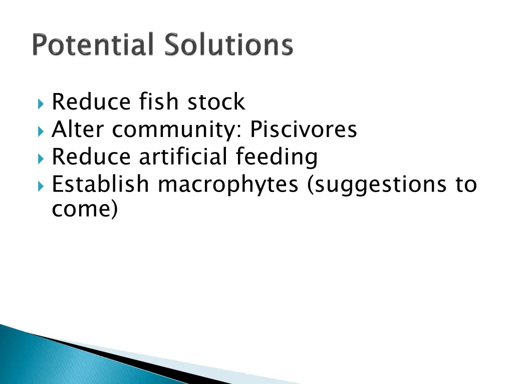 reduce fish stock alter community piscivores