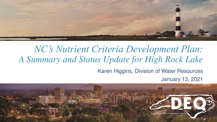 nc s nutrient criteria development plan a summary