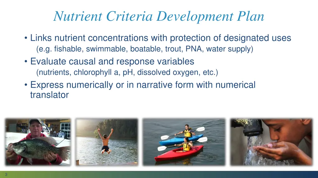 nutrient criteria development plan