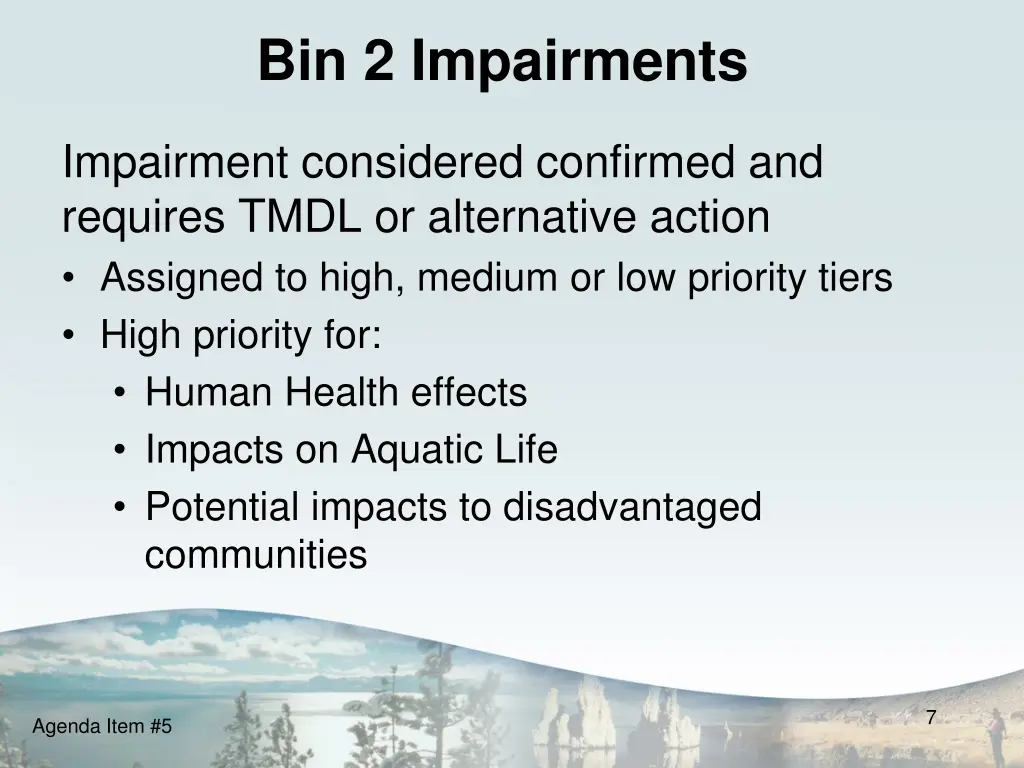 bin 2 impairments