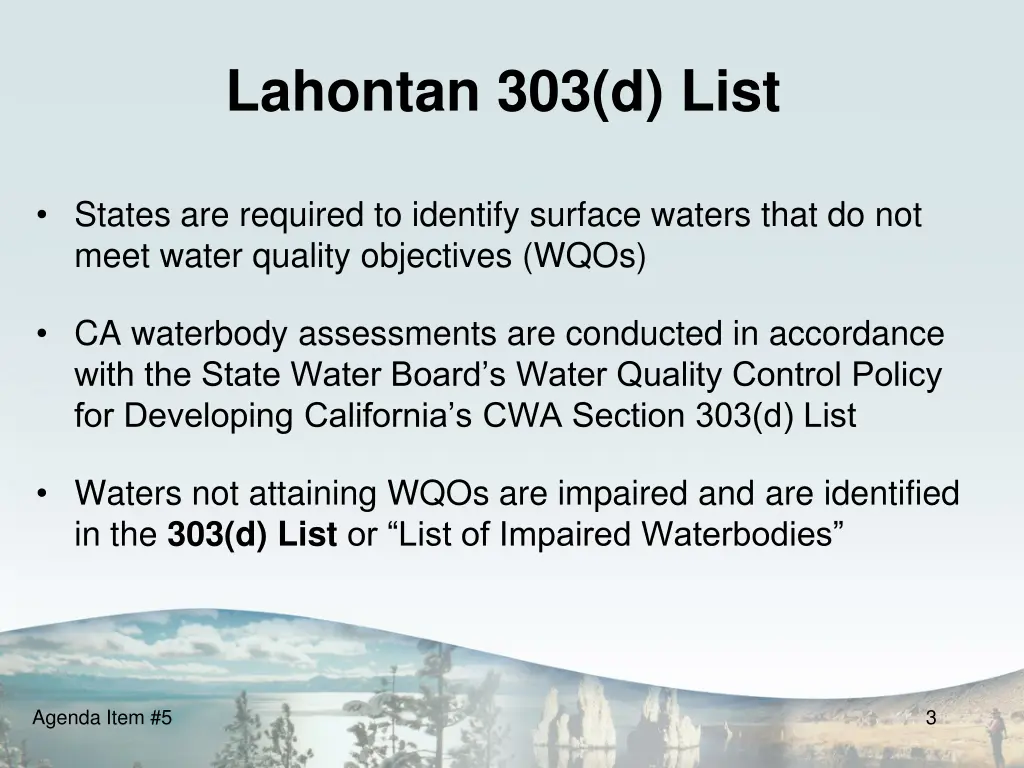 lahontan 303 d list